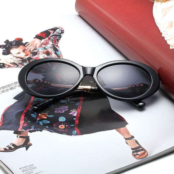 

Fashionable sun frames full Fashion designer round for frame PC with colors women brand luxury sunglasses, Black