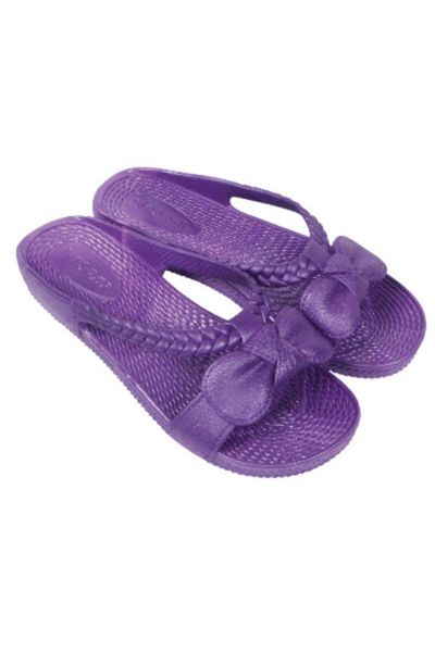 

women's purple slippers, Black