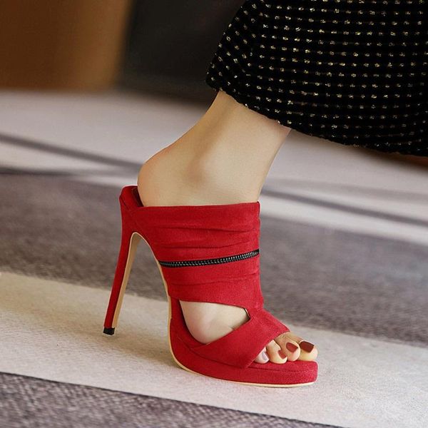 

summer fashion women sandals thin high heels platform black red shoes woman dress party wedding gladiator