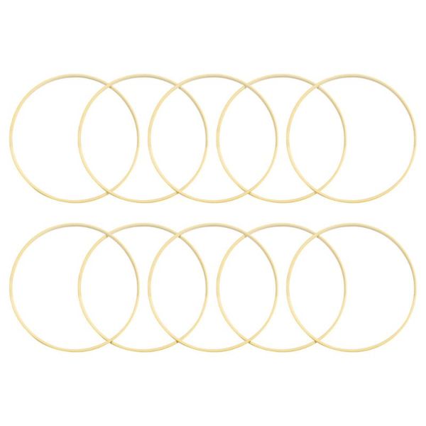 

decorative objects & figurines vosarea 10pcs 20cm diameter dream catcher ring round wooden bamboo hoop diy craft tools