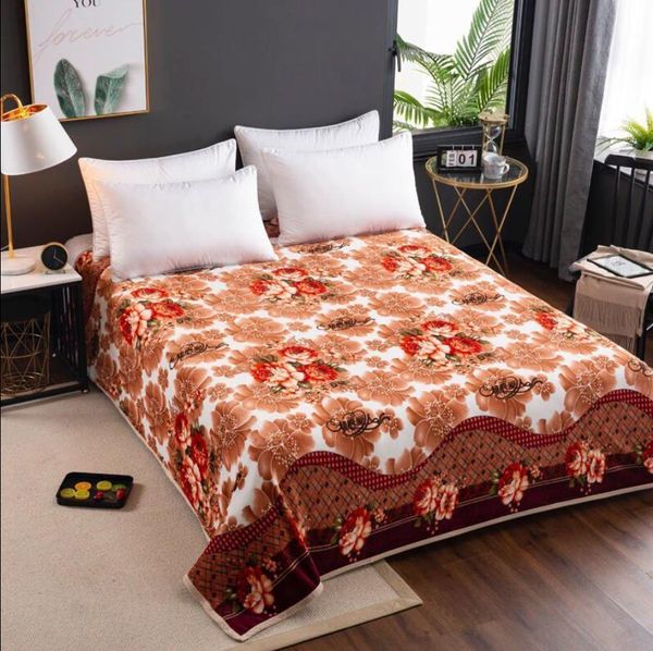 Colchão de flanela de inverno na moda cama doméstica Mantenha a cama morna camiseta multifuncional cobertor macio (sem fronha) f0267 210420