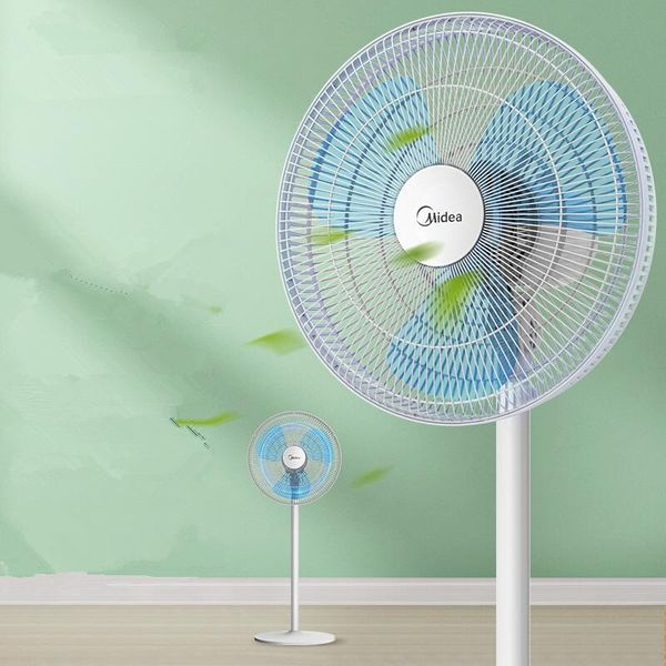 

electric fans midea three leaf large air volume household fan desk stand dual-purpose floor low-noise easy to disassemble and wash