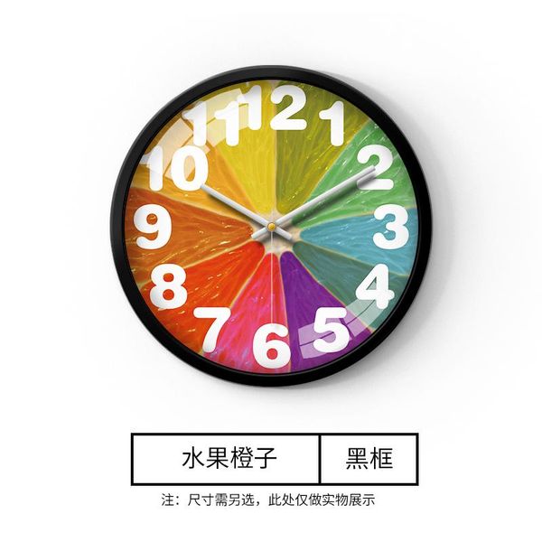 

wall clocks round silent clock modern design metal quartz watch fashion separates montre murale watches home decor ef50wc
