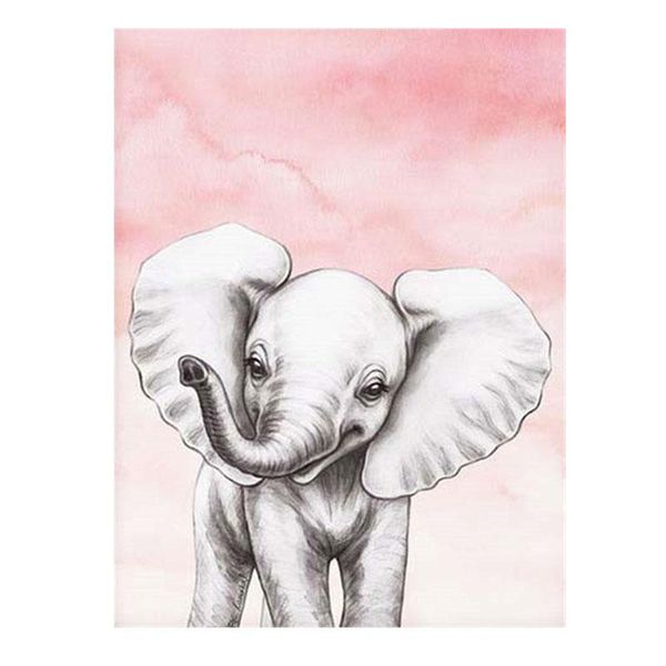 

paintings framed painting by numbers kits home decor artcraft animal elephant paint unique diy gift for digital
