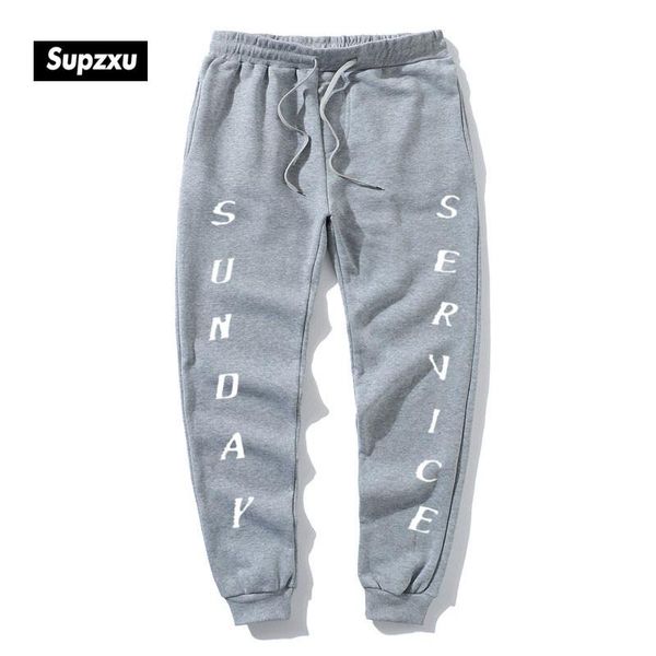 

men's casual sports pants solid color letter printing simple and handsome hip-hop street running jogging, Black