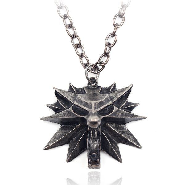 

evil lion head style design metal necklace with pendant fashion casual gift anniversary party, Silver