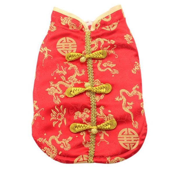 

dog apparel year pet clothing clothes chinese silk spring festival puppy cat coat chihuahua small dogs tang costume