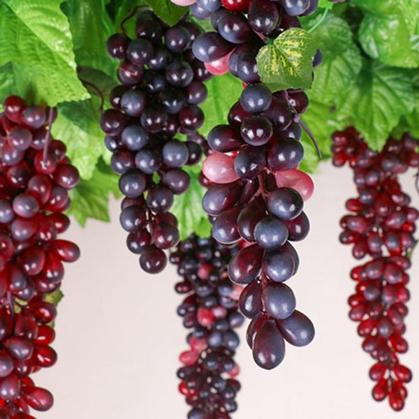 

pcs artificial fruit grape diy plastic fake christmas home wedding decoration simulation dropship ping party