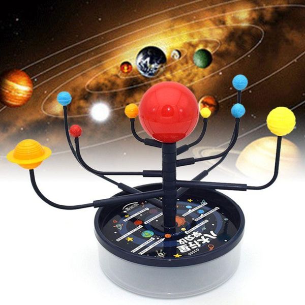 

smart home control 1set solar system nine planets model science kit diy assembly parent-child interaction planetarium toy kids educational