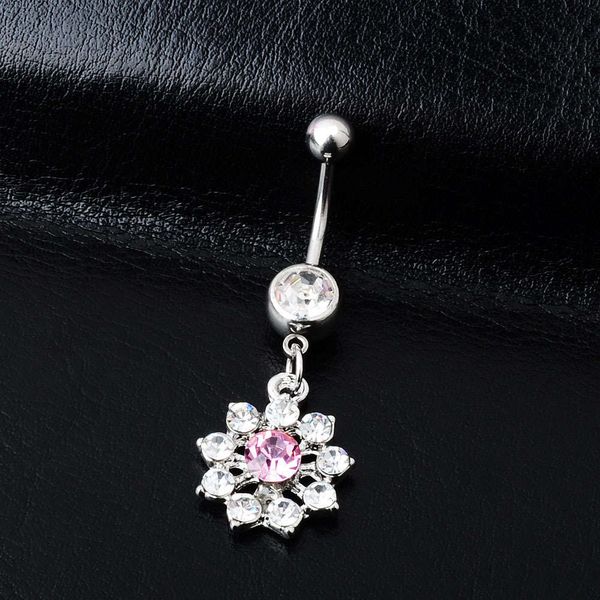

products human body jewelry inlaid flower shaped straight