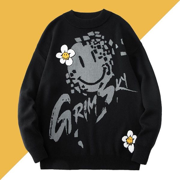 

men's sweaters thicken s-4xl ugly sweater men pullover male loose winter warm street knitwear jersey women plus size female jumper top, White;black