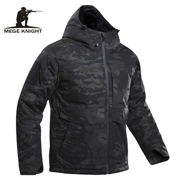 

mege tactical jacket winter parka camouflage coat combat military clothing multicam warm outdoor airsoft outwear windcheater 211124, Black