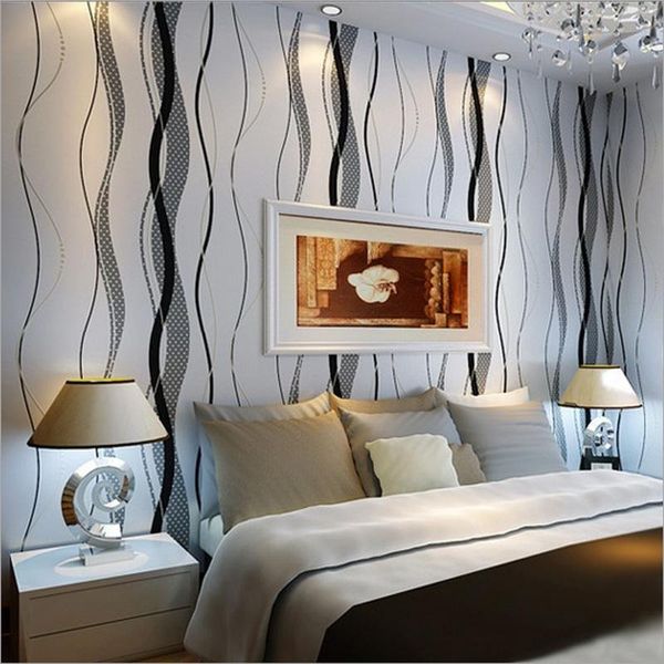 

wallpapers modern non-woven geometric stripes 3d wallpaper gray home decoration stickers murals living room bedroom background wall paper