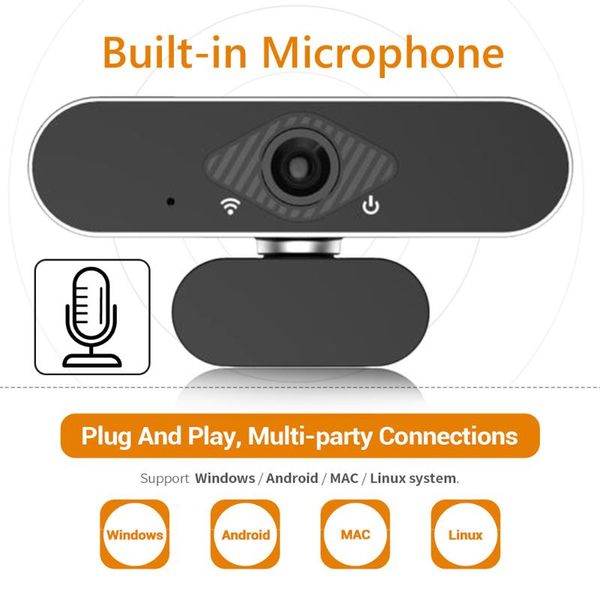 

webcams 1080p full hd webcam built-in microphone usb driver web camera for lapdeskcomputer accessory