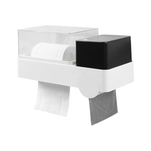 

tissue boxes & napkins roll paper tube household holder bathroom napkin box waterproof rack punch-mdj998