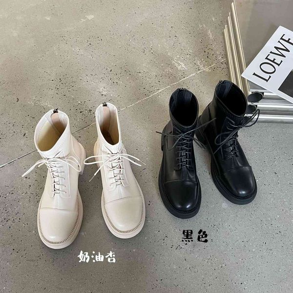

yingcaier jiameirui martin women's summer 2021 french versatile small short thick heel thin boots, Black