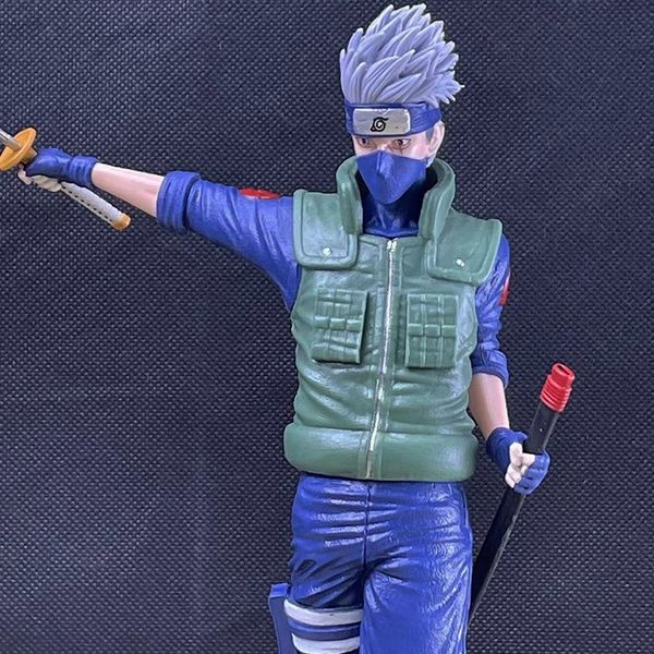 

45naruto high wind standing with sword kakashi hand made model ornaments