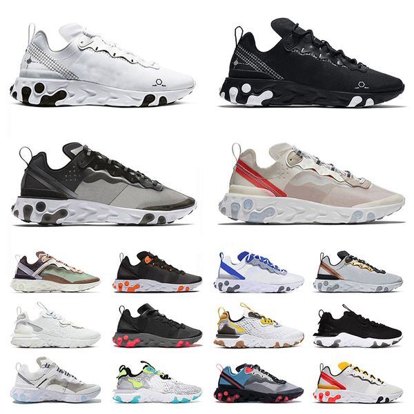 

portmarket epic react vision element 55 87 running shoes big size us 11 mens womens trainers worldwide pack casual sports sneakers triple bl, White;red