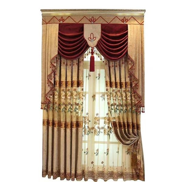 

curtain & drapes luxury chinese chenille embroidery curtains for living roomhigh light nordic style bedroom custom home decorative