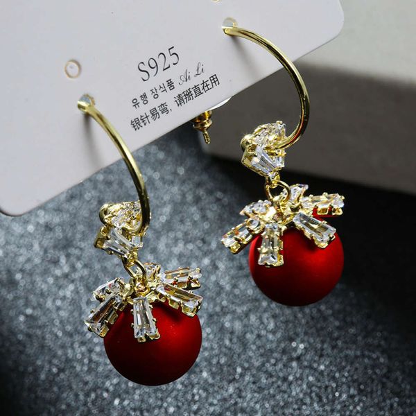 

red blue circle simple fashion earrings