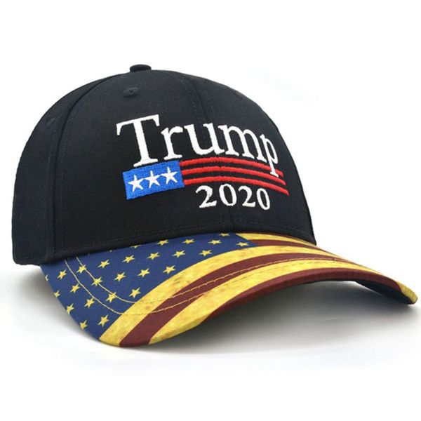 Presidente da proteção solar Donald Trump Hat Hat Trump Bordado Ajustável Cap de Baseball Homens Cotton American Flag Snapback Hat VT1426