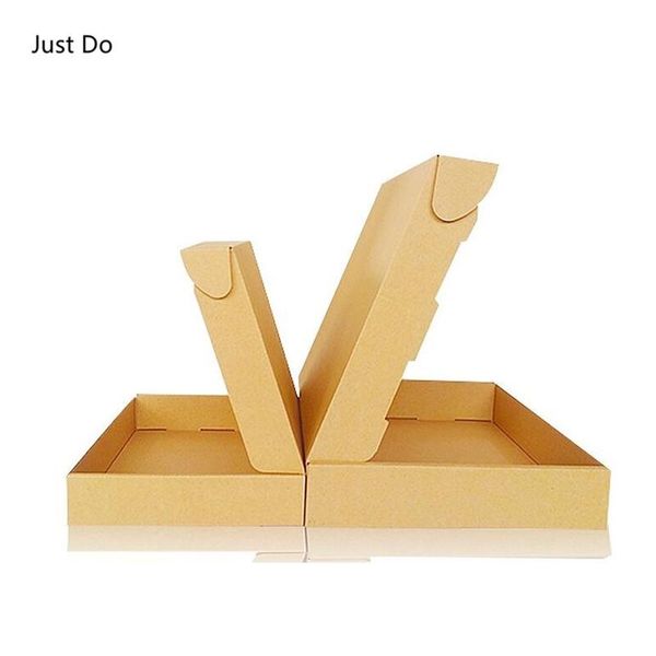 

18*3cm 100pcs brown corrugated cardboard packing mailing boxes for garments clothes delivery packaging postal