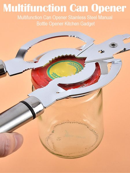 

multifunction can opener stainless steel manual bottle opener kitchen gadget for canned fruit canned beef canned chicken