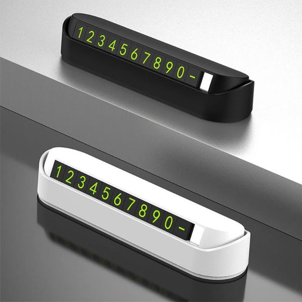

interior decorations car parking card phone number sticker drawer style hidden auto plate decal automobiles accessories