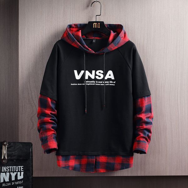 

fashion trend -- w601 -- 2021 spring youth hooded sweater, Black