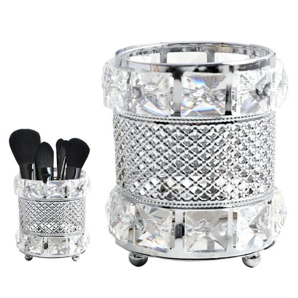 

bathroom storage & organization make up tools rack pen holder ornaments crystal cosmetic make-up brush box table organizer nail polish