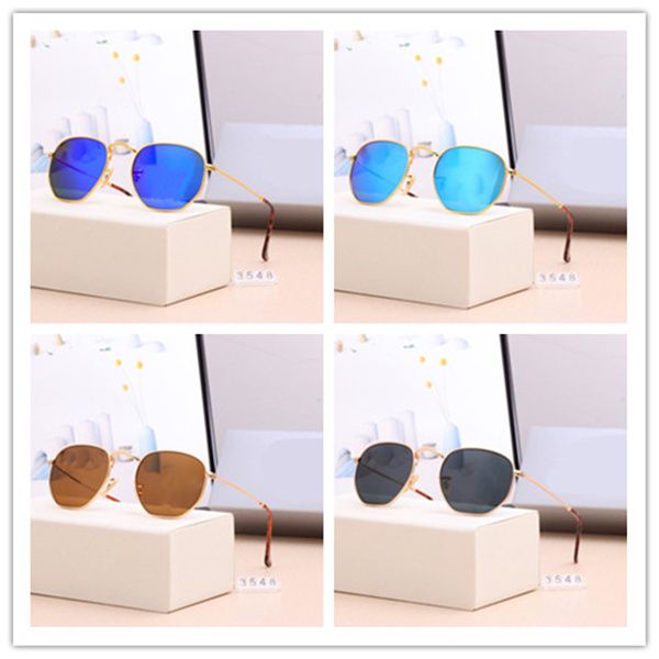 

3548 polarized glass lens classical pilot metal brand sunglasses men women holiday fashion sun glasses 6 color