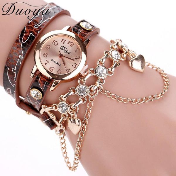 

leather band quartz ladies watch crystal bracelet elegant fashion casual women's wrist watches relogio feminino wristwatches, Slivery;brown