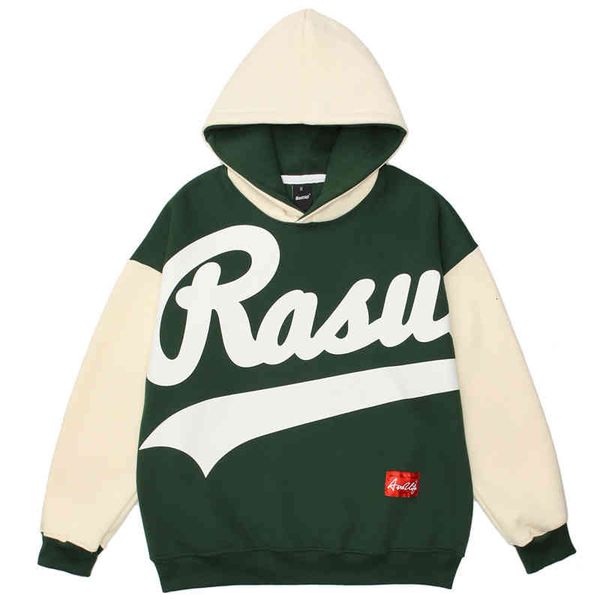 

men's hoodies & sweatshirts big letter printed hoodies sweatshirts men women patchwork hip hop streetwear oversized harajuku cotton fas, Black