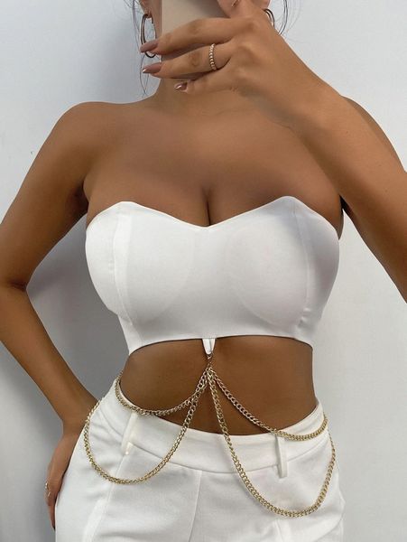 

sxy chain detail tube z4qn#, White