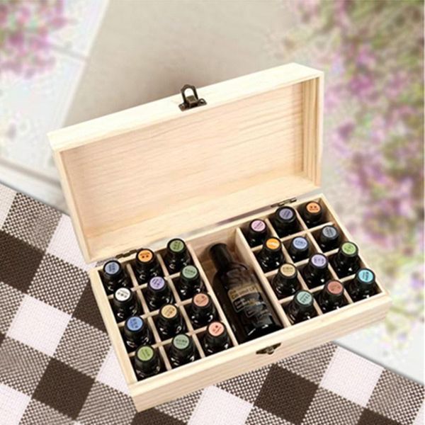 

storage bags portable box case container grids carrying jewelry oil treasure essential compartment display holder bottle wooden