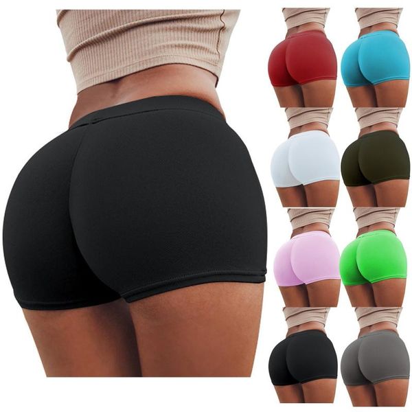 

yoga outfit women thin shorts push up running gym legging bottoms stretchy tights breathable fitness workout plus size sport short