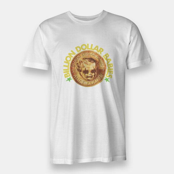 

billion dollar babies alice cooper rock 70s men's t-shirt white, White;black