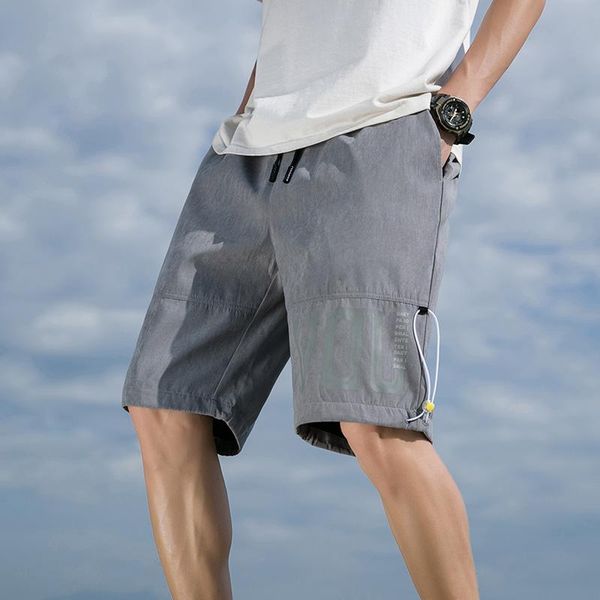 

men's shorts 2021 mens casual summer male thin board fashion graphic long bermuda sports running boys streetwear z045, White;black