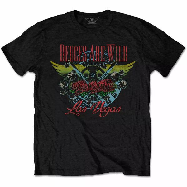 

aerosmith deuces are wild official t-shirt men unisex, White;black