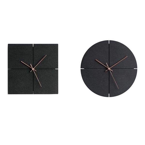 

wall clocks nordic minimalist wooden living room personality household watches silent home decor