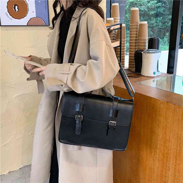

large capacity tote shoulder bags brand design women pu leather handbags luxury vintage messenger briefcase uniform work