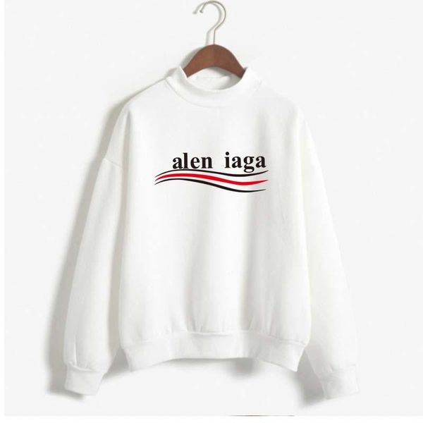 

women's hoodies & sweatshirts 2021lettercolor print long sleeve crew neck for women kawaii sweatshirt plus size cotton 2xl thick girls, Black