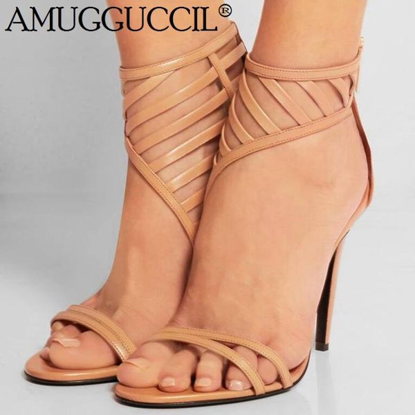 

plus big size 35-52 nude zip fashion party wedding high heel summer girl female ladies women sandals l1107, Black