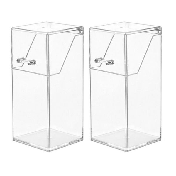 

car organizer 2pcs pencil storage box transparent deskrack with lid for home