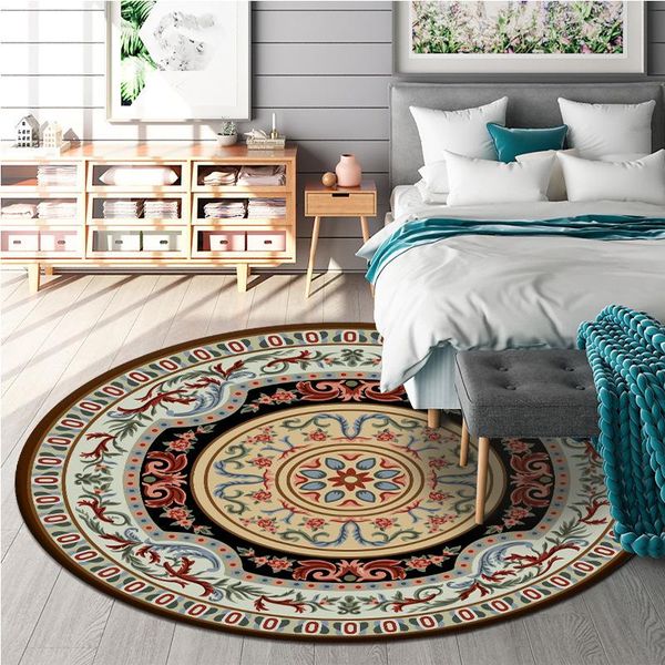 

carpets national style mandala round carpet delicate area rug floor mat bathroom kitchen living room bedroom non-slip washable