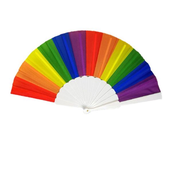 

other home decor 2pcs 23cm rainbow folding fan handheld for party