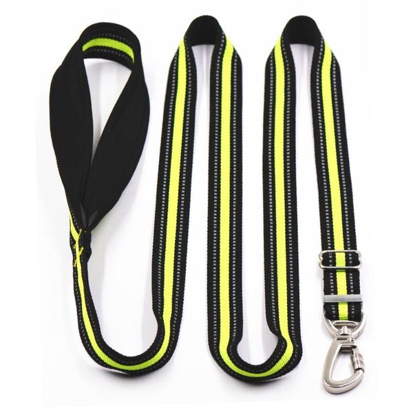 

dog collars & leashes nylon padded handle leash reflective adjustable strong with stainless steel bid for