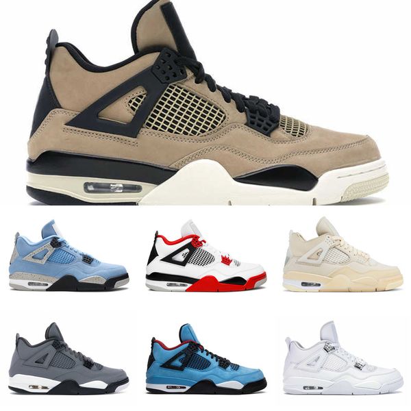 

men basketball shoes 4s 4 sail university blue taupe haze black cat fire red 25th anniversary fashion trainer sneakers 7-13a1gb