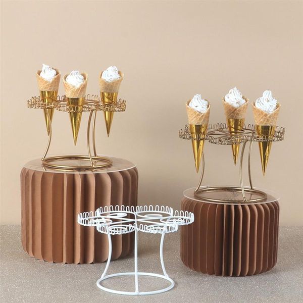 

other festive & party supplies 6 hole round metal rack european style ice cream holder cone dessert display stand shelf