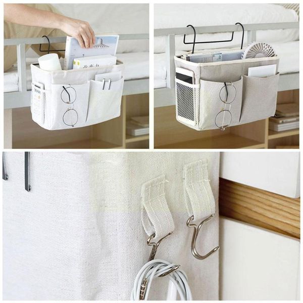 

storage boxes & bins dormitory student bedside hanging bag canvas art basket linen cloth cotton t2x3